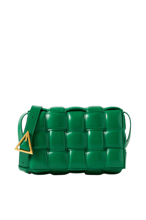 Green Cassette padded intrecciato leather shoulder bag | Bottega Veneta | NET-A-PORTER