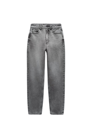 Z1975 MOM FIT JEANS WITH A HIGH WAIST - Gray | ZARA United States