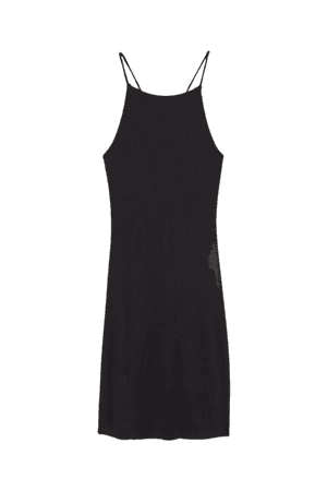 Ribbed Bodycon Dress - Black - Ladies | H&M US
