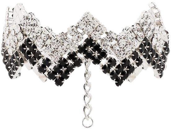 area crystal choker necklace