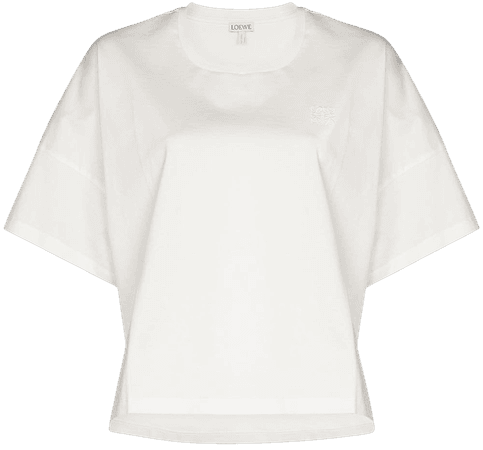 LOEWE Anagram-embroidered Cropped T-shirt - Farfetch