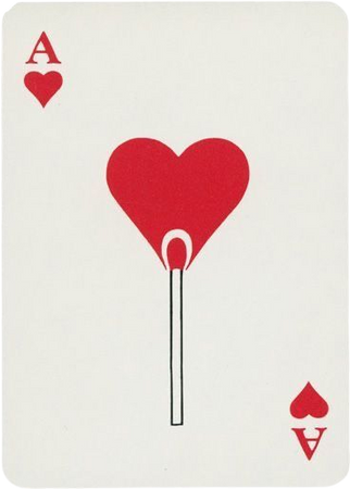 ace heart valentines day aesthetic card vintage
