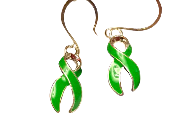 Lyme Disease Awareness Ribbon drop earrings | Etsy