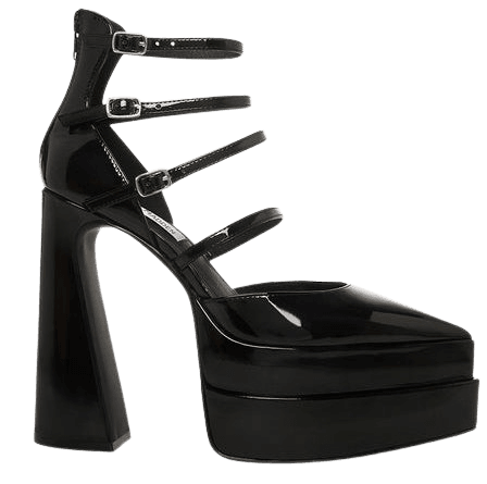 CLARA Black Patent Platform Heel | Women's Heels – Steve Madden