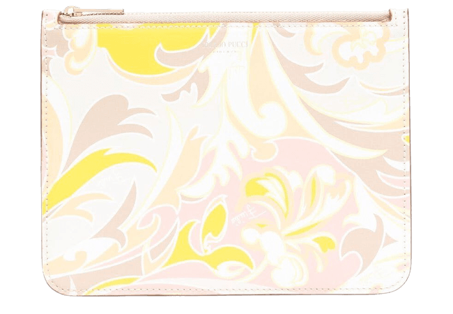 Emilio Pucci Tropicana-print clutch bag yellow & pink 1HSC051H025 - Farfetch