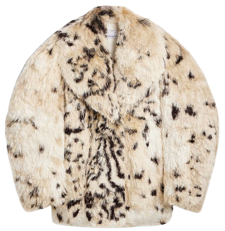 Schiaparelli - Short Leopard Faux-Fur Coat