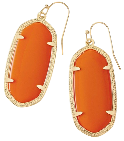 Orange Stone Earrings