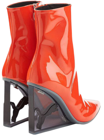 orange fenty boots
