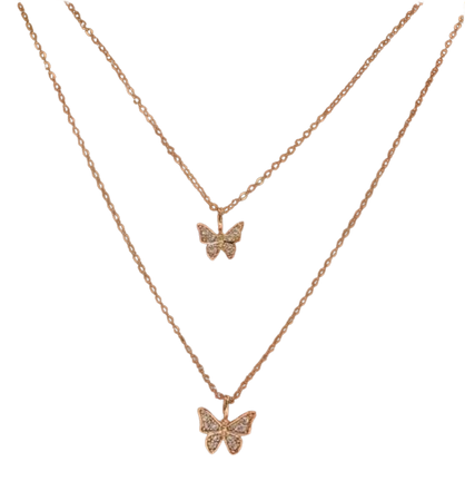 Rose Gold Butterfly Neckless