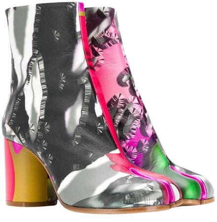 Maison Margiela Tabi Hologram Leather Boots - Farfetch