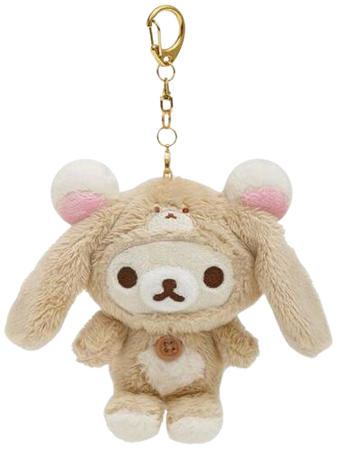JAPAN San-X Rilakkuma Bear PINK Furry Plush "GOOD LUCK" Key Bag Clip Ring Medium | eBay