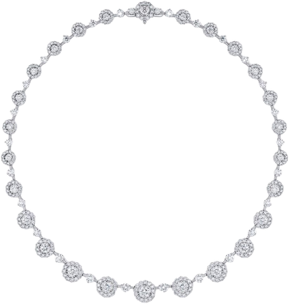 David Morris 18kt white gold Elizabeth diamond necklace