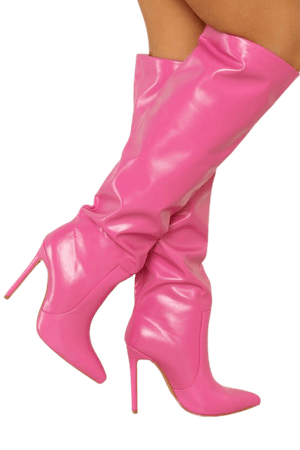 Let Them Watch Knee High Boots - Pink, Shoes | Fashion Nova