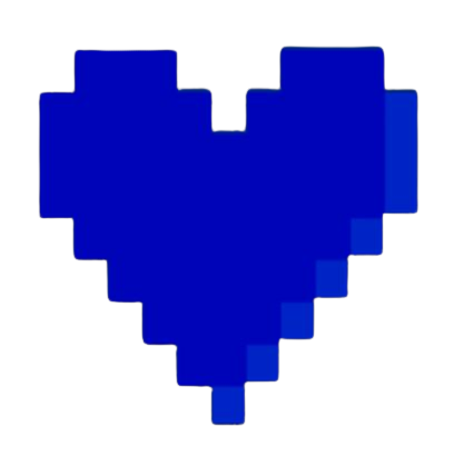 Blue Pixel Heart filler PNG