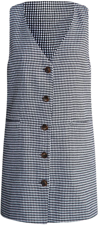 Monochrome Dogtooth Twill Waistcoat Blazer Dress | PrettyLittleThing CA