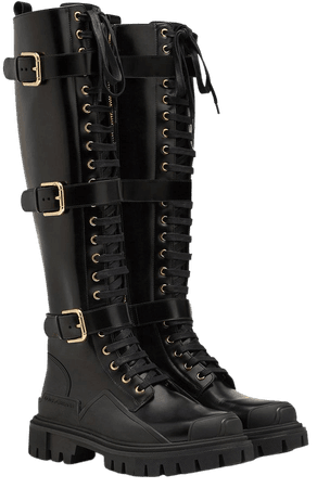 Dolce & Gabbana mid-calf lace-up boots