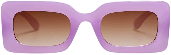 Amazon.com: SOJOS Retro 90s Nude Rectangle Sunglasses For Women Trendy Chunky Glasses Purple Frame Brown Lens : Clothing, Shoes & Jewelry