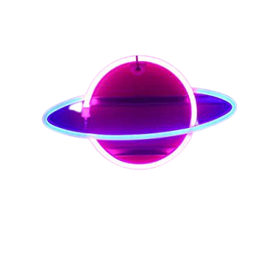 Wanxing Planet Neon Signs LED Neon Wall Sign Pink Blue Neon Lights for Bedroom Kids Room Hotel Shop Restaurant Game Office Wall Art Decoration Sign Party Supply Gift (Pink Blue) - - Amazon.com