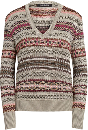 Fair Isle V-Neck Sweater