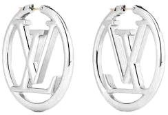 silver lv hoop earrings - Google Search
