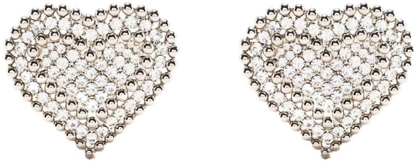 Alessandra Rich heart-shaped earrings