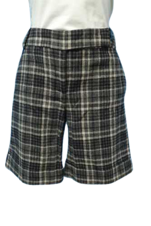 03539 Zara Gray Plaid Wool Casual Shorts Size Large | eBay