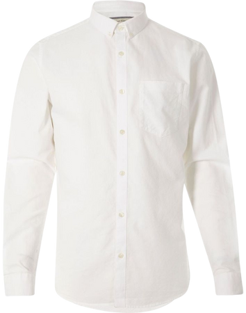 Big and Tall white long sleeve oxford shirt - Long Sleeve Shirts - Shirts - men