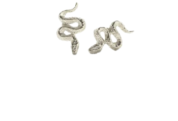 silver snake stud earrings by amulette | notonthehighstreet.com