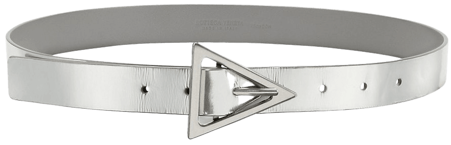 Bottega Veneta Triangle Metallic Leather Belt