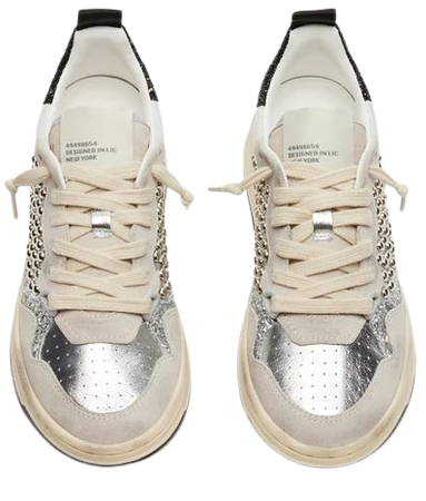 EVERLIE Silver Multi Glitter Low-Top Lace-Up Sneaker | Women's Sneakers – Steve Madden