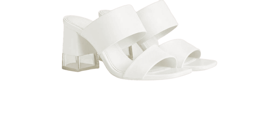 Methacrylate heeled mules - New - Bershka United States white