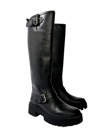 123FAZERYS Biker boots in smooth leather - Fall-Winter Collection - Maje.com