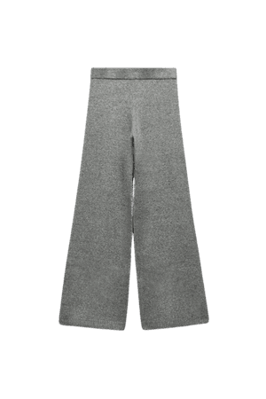 WIDE LEG KNIT PANTS - Mid-gray | ZARA United States