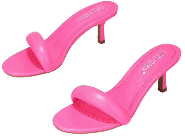 Amazon.com | Cape Robbin Heart Sexy Stiletto High Heels for Women, Puffer Strappy Open Toe Shoes Heels - Fuchsia Size 6 | Heeled Sandals