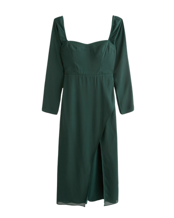 The A&F Camille Long-Sleeve Midi Dress