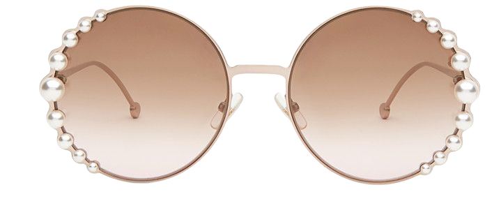 Metallic pink sunglasses - RIBBONS & PEARLS | Fendi