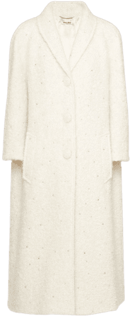 Miu Miu, Crystal-Embellished Oversized Coat
