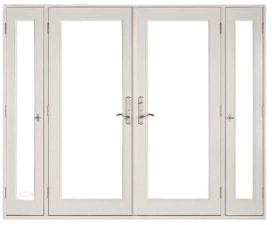 Fiberglass Exterior Double French Door with Vented Sidelites | Door Store America