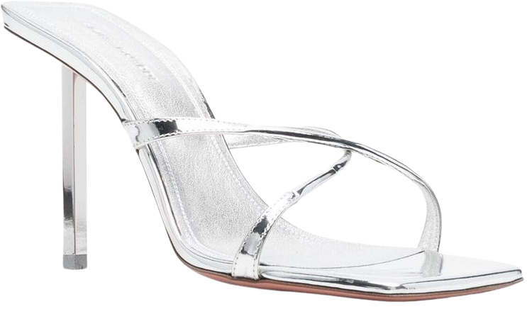 Amina Muaddi Metallic high-heel Sandals - Farfetch