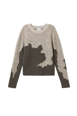 Ayla Jacquard Sweater - Mole Abstract - Weekday WW