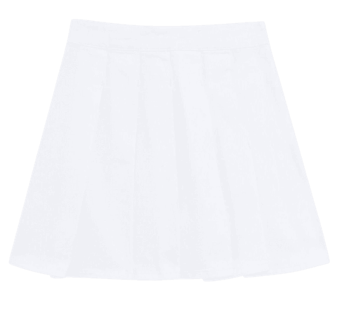 white tennis skirt