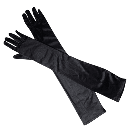 Amazon.com: Ladies Elbow Length 21" Long Satin Gloves Evening Party Stage 1920s Gloves Adult Size (Black): Clothing
