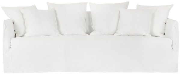 Bronte 3 Seat Sofa White Linen