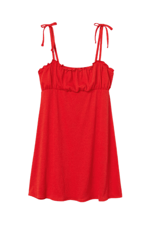 Bow-detail Jersey Dress - Red - Ladies | H&M US
