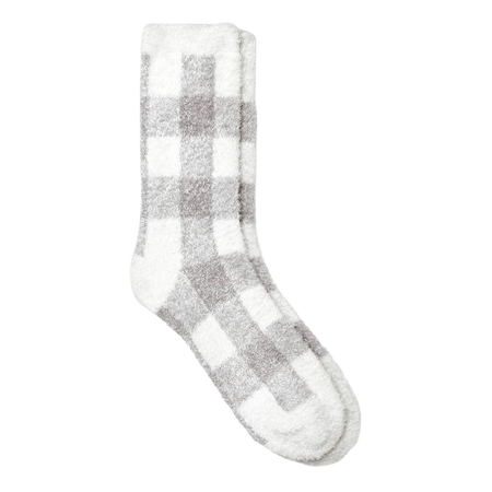 Women's Buffalo Plaid Cozy Crew Socks - A New Day™ Gray 4-10 : Target