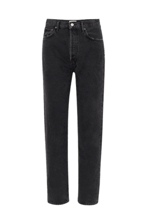 Net Sustain '90s Organic High-rise Straight-leg Jeans - Black