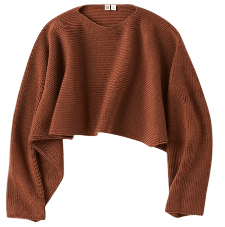 crop sweater brown