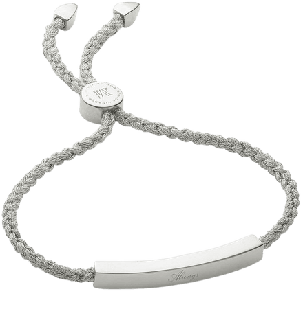 Monica Vinader Linear Silver Metallicca Bracelet - Farfetch