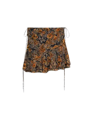 Printed belted skirt - Women | Mango USA