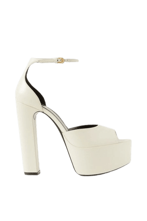Jodie Leather Platform Sandals - Off-white